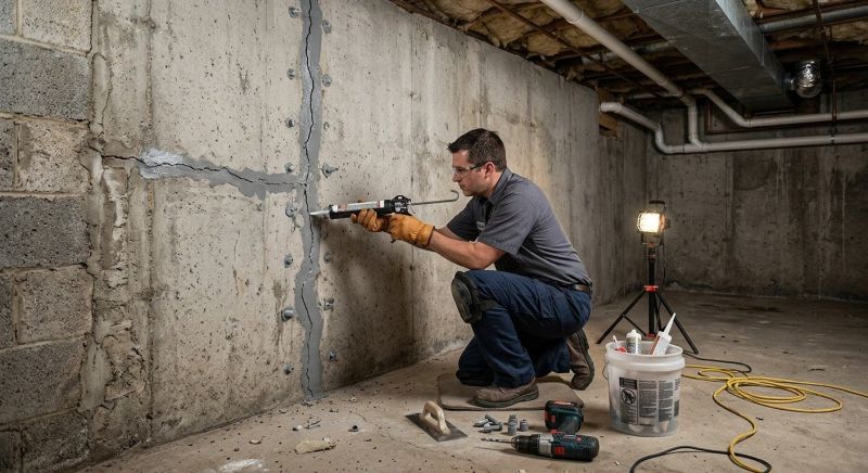 Basement Crack Repair in Newaygo, MI