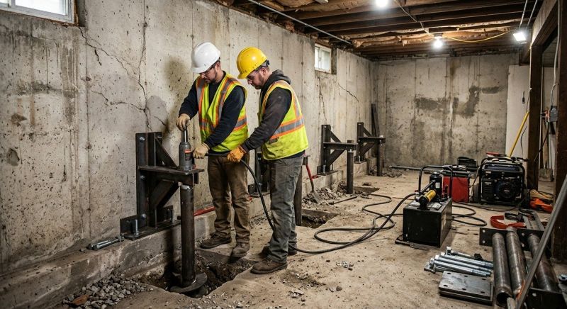 Basement Stabilization in Newaygo, MI