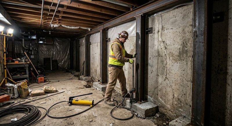 Basement Stabilization in Newaygo, MI