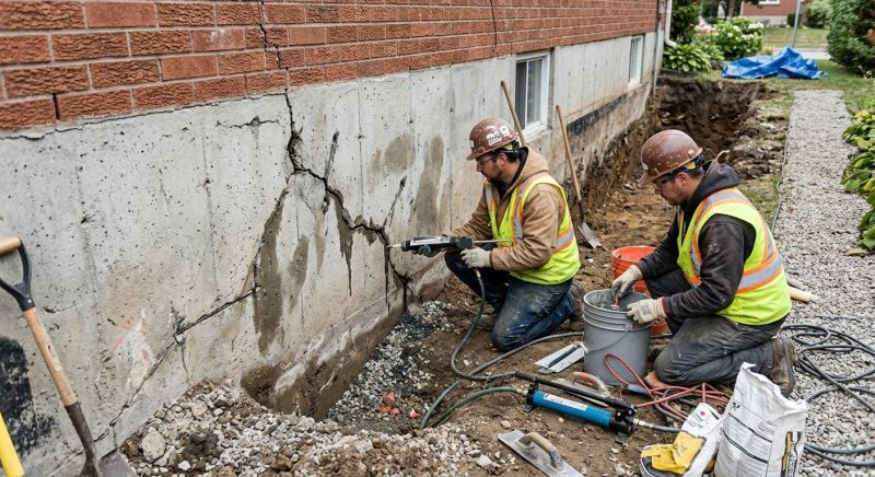 Cracked Foundation Repair in Gowen, MI