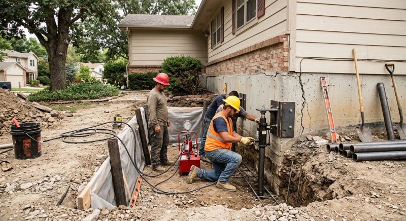 Cracked Foundation Repair in Holton, MI
