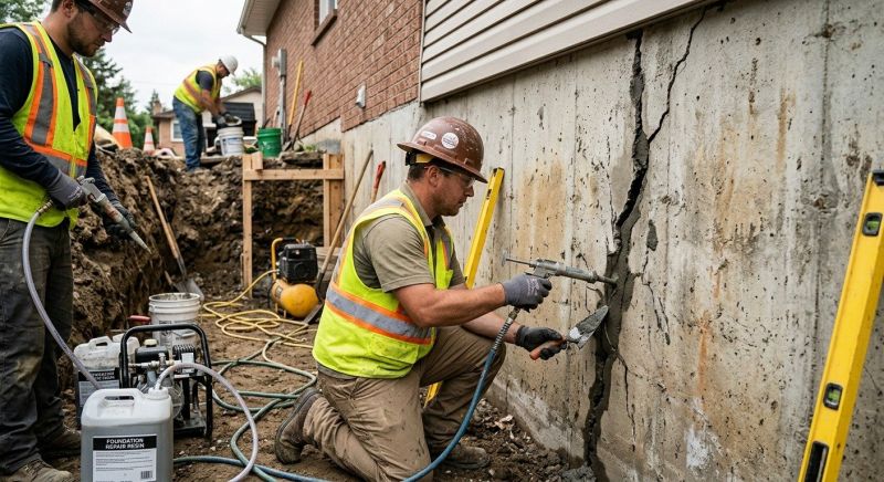 Cracked Foundation Repair in Mecosta County, MI