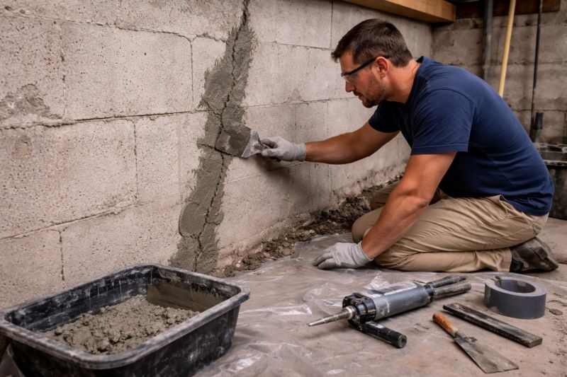 Foundation Crack Repair in Stanwood, MI