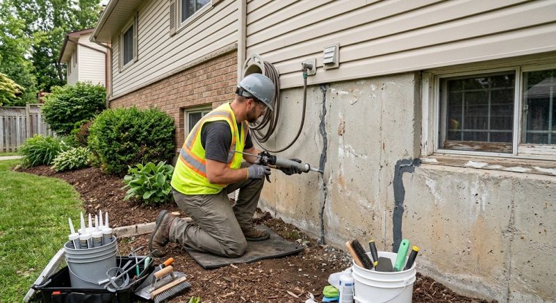 Foundation Crack Sealing in Newaygo, MI