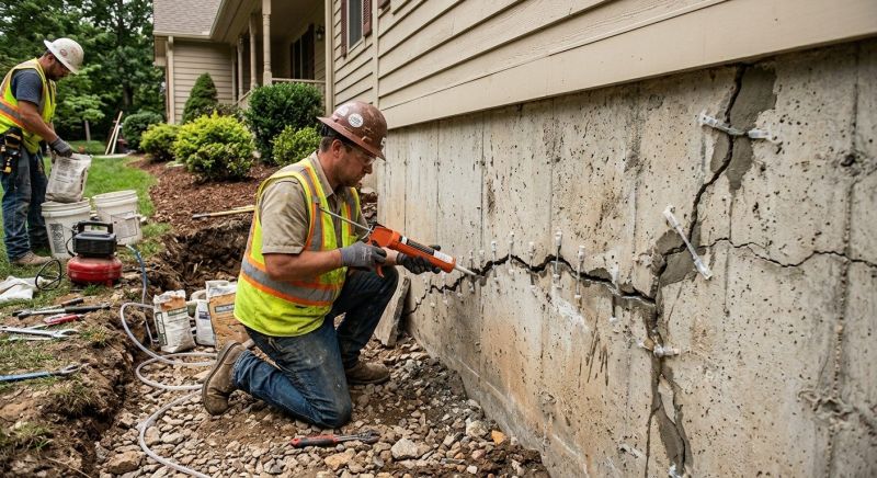 Foundation Crack Sealing in Newaygo, MI