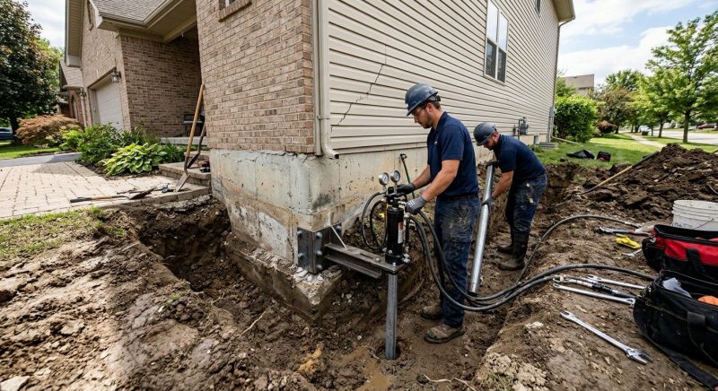 Foundation Settlement Repair in Newaygo, MI