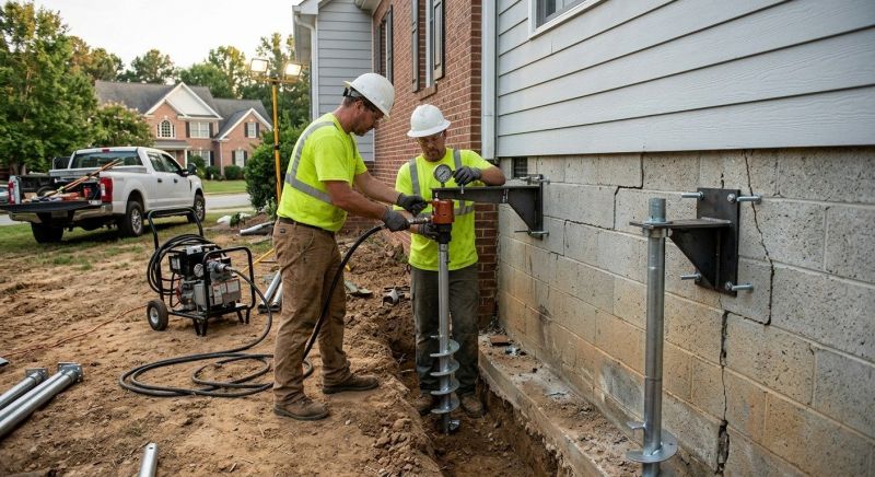 Helical Piers Installation in Newaygo, MI