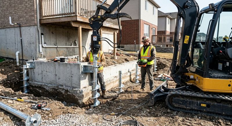 Helical Pile Installation in Newaygo, MI