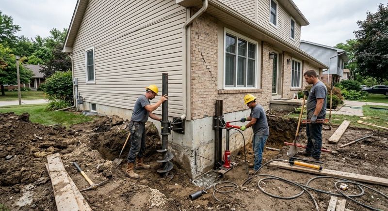 House Foundation Repair in Mecosta County, MI