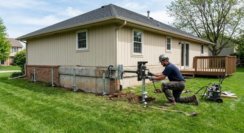 Settling Foundation Service in Howard City, MI