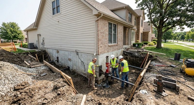 Sinking Foundation Repair in Conklin, MI