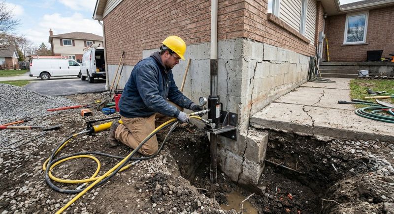 Sinking Foundation Repair in Fremont, MI
