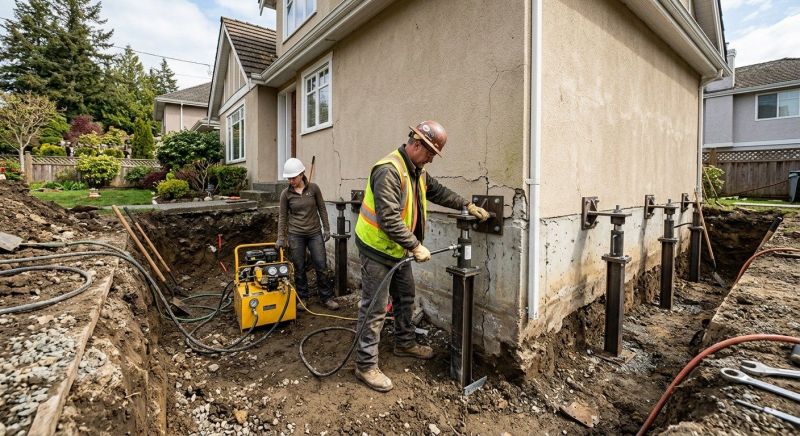 Sinking Foundation Repair in Newaygo, MI
